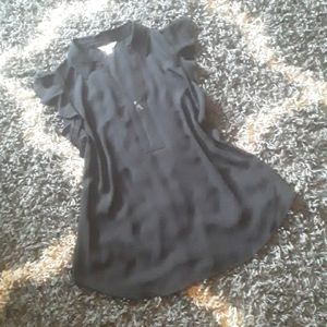 Candies Sheer Black Career Top- Large